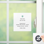 Veterinary Clinic Hours Window Cling Fensteraufkleber (Zuhause)