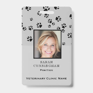 Veterinary Clinic Niedlich Paw Print Foto ID Abzei Ausweis
