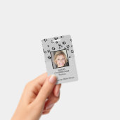 Veterinary Clinic Paw Print Foto ID Abzeichen Ausweis (Handheld)