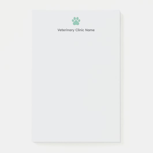 Veterinary Clinic Post‑it® Notes | Custom Logo Post-it Klebezettel (Vorderseite)