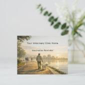 Veterinary Clinic Vaccination Reminder Postcard Postkarte (Stehend Vorderseite)