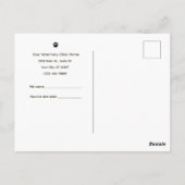 Veterinary Clinic Vaccination Reminder Postcard Postkarte (Rückseite)