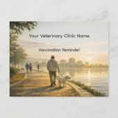 Veterinary Clinic Vaccination Reminder Postcard Postkarte (Vorderseite)