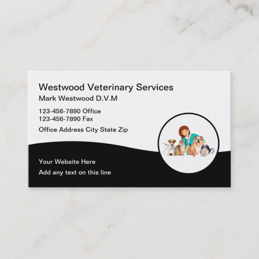 Veterinary Clinical Veterinary Business Cards Visitenkarte (Vorderseite)