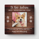 Veterinary Custom Pet Hund Foto Tierärztin Tech Vi Fotoplatte (Vorderseite)