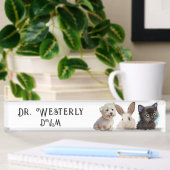 Veterinary DVM Dog Cat Bunny Namensplakette