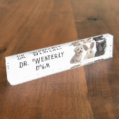 Veterinary DVM Dog Cat Bunny Namensplakette (Seite)