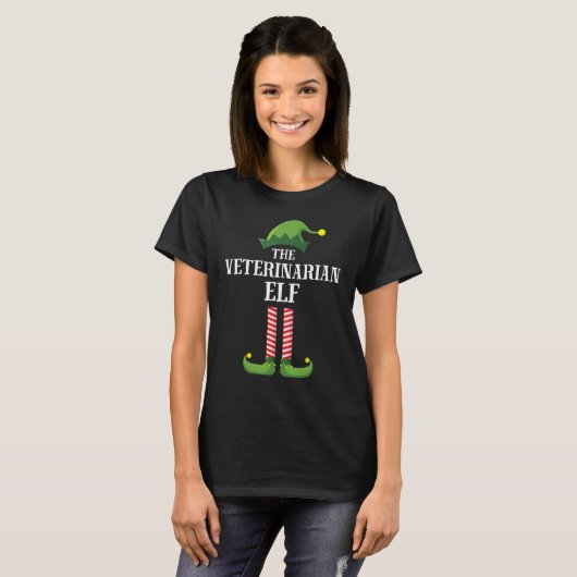 Veterinary Elf Matching Family Group Weihnachten P T-Shirt (Vorne ganz)