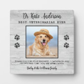 Veterinary Gift Custom Pet Dog Foto Vielen Dank Fotoplatte (Vorderseite)