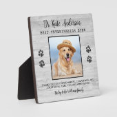 Veterinary Gift Custom Pet Dog Foto Vielen Dank Fotoplatte (Vorderseite)