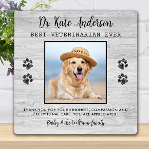 Veterinary Gift Custom Pet Dog Foto Vielen Dank Fotoplatte
