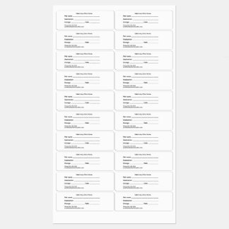 Veterinary Medication Label – Medium & Waterproof Etiketten