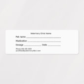 Veterinary Medication Label – Medium & Waterproof Etiketten (Design 1)