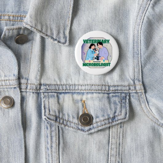 Veterinary Microbiologist – Lab Science Design Button (Beispiel)