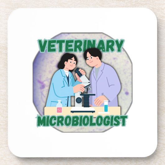 Veterinary Microbiologist – Lab Science Design Getränkeuntersetzer (Vorderseite)