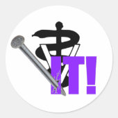 Veterinary Nagel! Runder Aufkleber (Vorderseite)