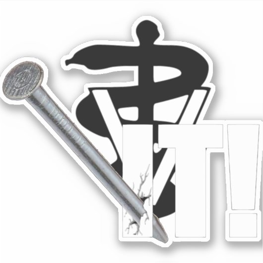 Veterinary Nagel! Vinyl Decal Aufkleber (Vorderseite)