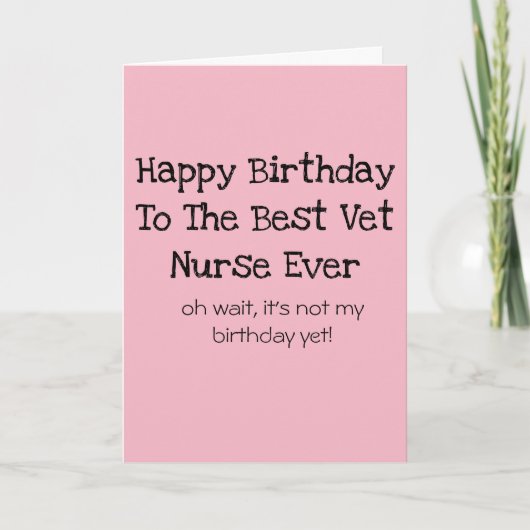 Veterinary Nurse Birthday Karte (Vorderseite)