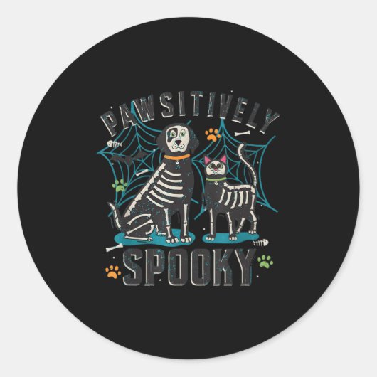 Veterinary Pawsitively Soky Vet Tech Boo Crew Hall Runder Aufkleber (Vorderseite)