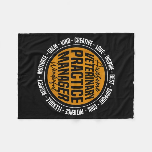 Veterinary Practice Manager Funny Vet Tech Week  Fleecedecke (Vorderseite (Horizontal))