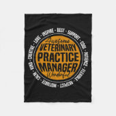 Veterinary Practice Manager Funny Vet Tech Week  Fleecedecke (Vorderseite)
