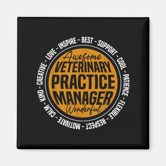 Veterinary Practice Manager Funny Vet Tech Week  Magnet (Vorne)
