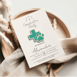 Veterinary School Paw Graduation Party Einladung