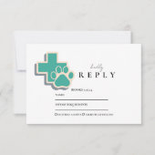 Veterinary School Paw Graduation Party RSVP Karte (Vorderseite)