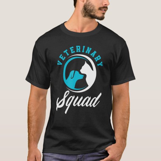 Veterinary Squad Funny Vet Tech Veterinarian Techn T-Shirt (Vorderseite)