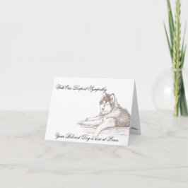 Veterinary Sympathy Card Husky für Hundebesitzer Karte