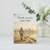 Veterinary Thank‑You Postcard – Quiet Walk Design Postkarte (Stehend Vorderseite)