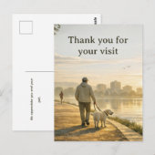 Veterinary Thank‑You Postcard – Quiet Walk Design Postkarte (Vorne/Hinten)