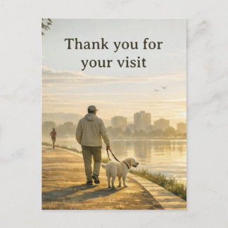 Veterinary Thank‑You Postcard – Quiet Walk Design Postkarte