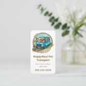 Veterinary Transport Service Pet Taxi Chauffeur Visitenkarte (Stehend Vorderseite)