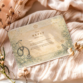 Veterinary White Coat Graduation Party RSVP Karte