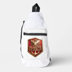 VetGearHQ.com Logo Emblem des Veteranen des Marine Crossbody Bag