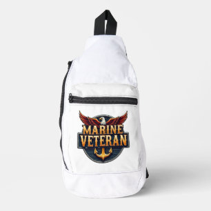 VetGearHQ.com Marine Corps Veteran Logo Emblem Crossbody Bag