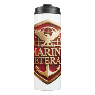 VetGearHQ.com Marine Corps Veteran Logo Emblem Thermosbecher