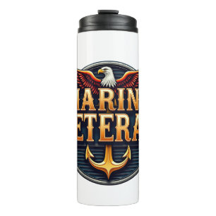 VetGearHQ.com Marine Corps Veteran Logo Emblem Thermosbecher