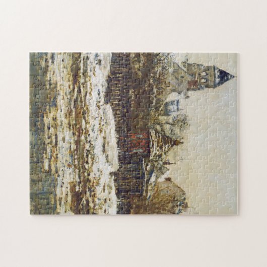 Vetheuil: Die Kirche im Winter Monet Fine Art Puzzle (Horizontal)
