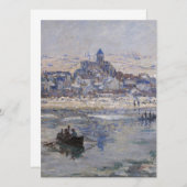 Vetheuil en Hiver Boat auf dem Fluss (Vorne/Hinten)