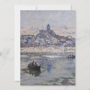 Vetheuil en Hiver Boat auf dem Fluss