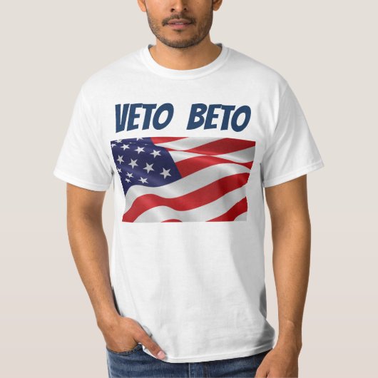 VETO BETO NO BEto MAGA Republikanisches Amerika T-Shirt (Vorderseite)