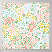 Vetor nahtlos blumenfarbenes Muster auf weiß Poster (Vorne)