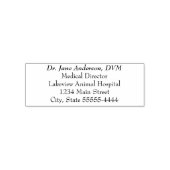 Vet's Name (Bold Italics) Job Title Return Address Permastempel (Design)