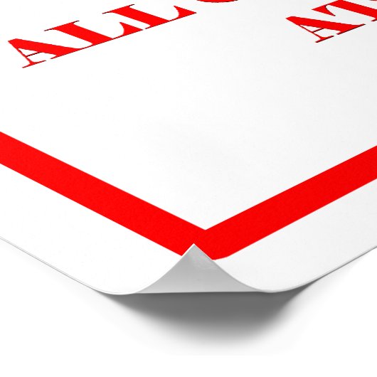 Vette Parkplatz nur Poster (Ecke)