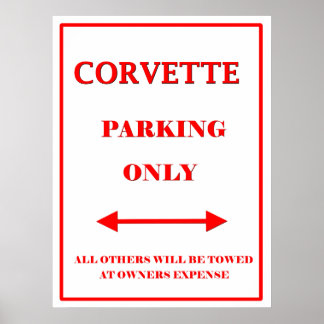 Vette Parkplatz nur Poster
