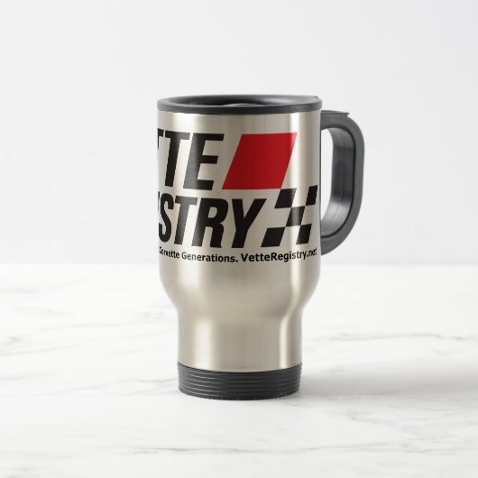Vette Registry Logo Mug Reisebecher (VorderseiteRechts)