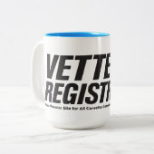 Vette Registry Two-Tone 15oz Ceramic Mug Zweifarbige Tasse (Vorderseite Links)