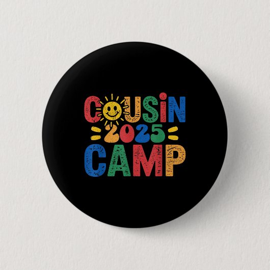 Vetterncamp 2025 Camping Lagerfeuer Sommerferien Button (Vorderseite)